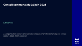 Conseil communal du 21 juin 2023