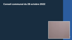 Conseil Communal du 28 octobre 2022 - Avec langue des signes 
