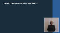 Conseil Communal du 12 octobre 2022 - Avec langue des signes 