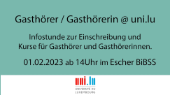 Séances d'info au Escher BiBSS - Université du Luxembourg - 01.02.2023