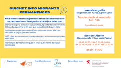 Guichet Info Migrants - Permanences à Esch-sur-Alzette - Septembre - Décembre 2022