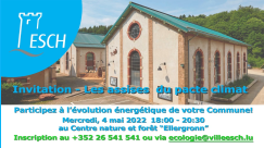 Invitation - Les assises du pacte climat - 04.05.2022 au Centre nature et forêt "Ellergronn"