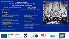 Invitation à la conférence: Robert Schuman et sa déclaration pour l‘Europe (9 mai 1950): Histoire, Actualité et perspectives 