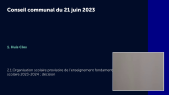 Conseil communal du 21 juin 2023