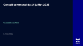 Conseil communal du 14 juillet 2023