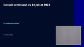 Conseil communal du 14 juillet 2023